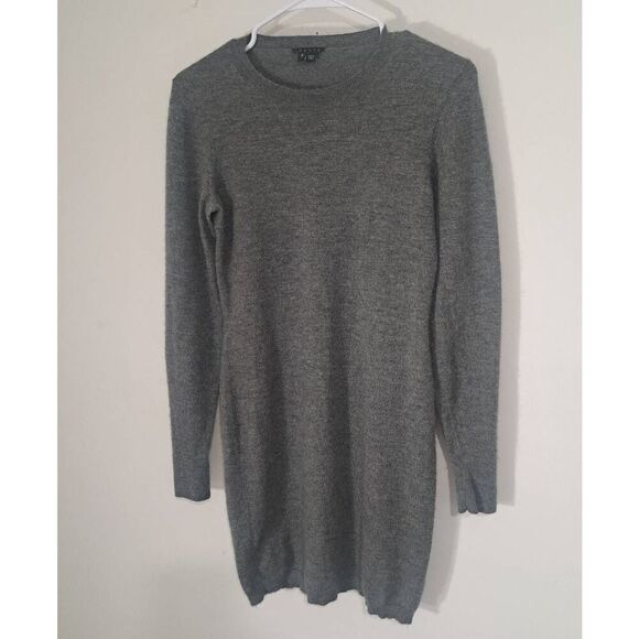Theory womens siya small super soft capsule cashmere sweater dress gray - Picture 2 of 7